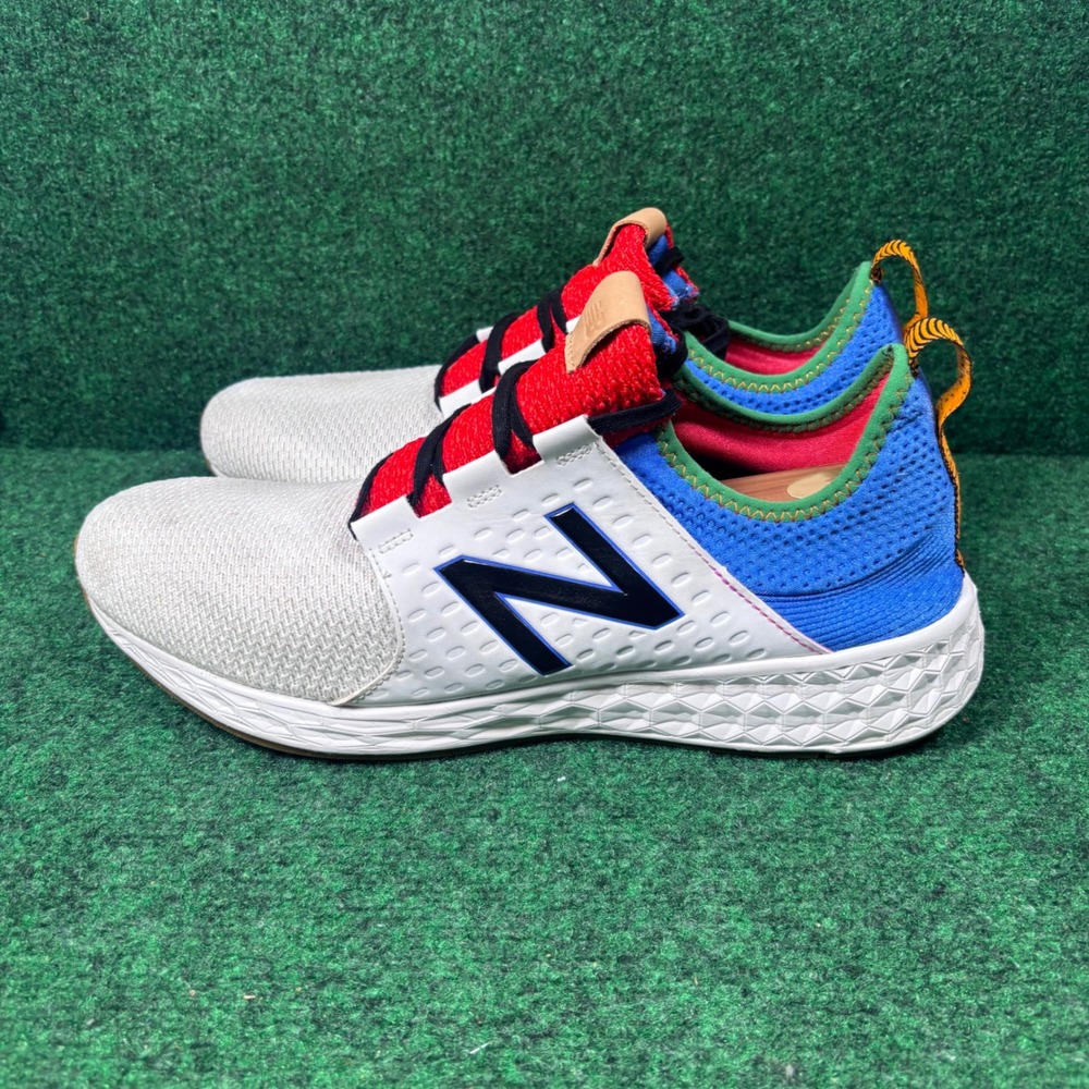 New Balance Fresh Foam Cruzv1 Reissue Mens 13 White Blue Red MCRZRWC Sneakers - Picture 4 of 8